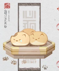 蒸笼里两只狐狸脸的粘糕